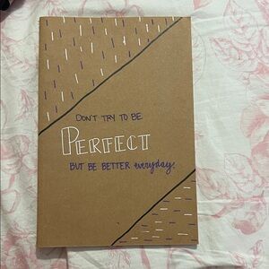 Motivational Kraft Planner — Brown with Purple & White Accents